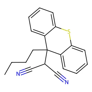 2-(9-丁基硫杂蒽-9-基)丙二腈 structure