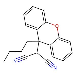 2-(9-丁基呫吨-9-基)丙二腈 structure