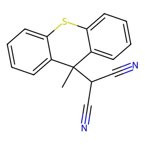 2-(9-甲基硫杂蒽-9-基)丙二腈 structure