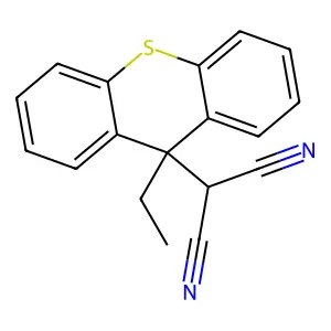 2-(9-Ethylthioxanthen-9-yl)propanedinitrile structure