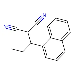 2-(1-(萘-1-基)丙基)丙二腈 structure