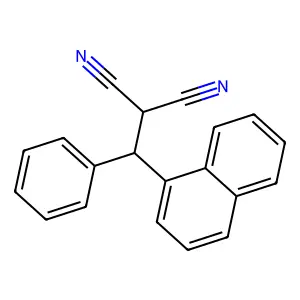2-[Naphthalen-1-yl(phenyl)methyl]propanedinitrile structure