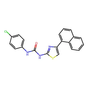 N-(4-chlorophenyl)-N'-[4-(1-naphthyl)-1,3-thiazol-2-yl]urea structure
