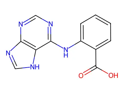 anthranilic acid, n-(9h-purin-6-yl)-, 2-aminoethanol salt structure