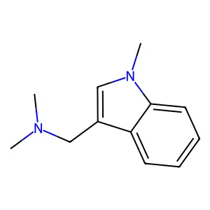 N,N-Dimethyl-1-(1-methyl-1H-indol-3-yl)methanamine structure