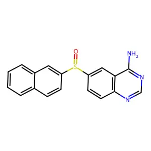4-Quinazolinamine, 6-(2-naphthalenylsulfinyl)- structure