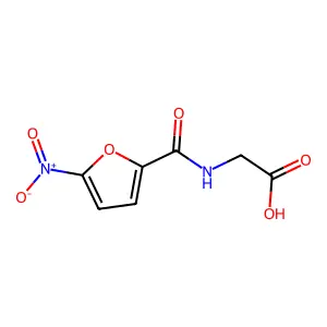 [(5-Nitro-2-furoyl)amino]acetic acid structure