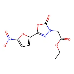 Ethyl [5-(5-nitrofuran-2-yl)-2-oxo-1,3,4-oxadiazol-3(2H)-yl]acetate structure
