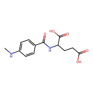 N-(p-(Methylamino)benzoyl)glutamic acid structure
