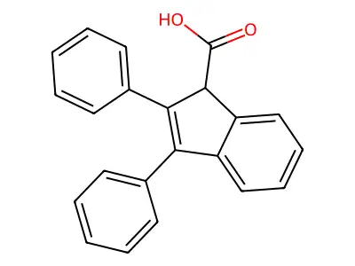 2,3-二苯基-1H-茚-1-甲酸 structure