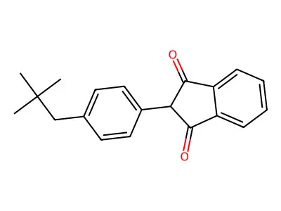 2-(4-(2,2-Dimethyl-propyl)-phenyl)-indan-1,3-dione structure