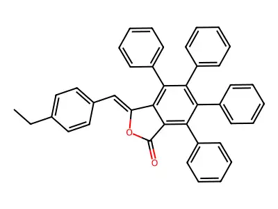 3-[(4-Ethylphenyl)methylidene]-4,5,6,7-tetraphenyl-2-benzofuran-1-one structure