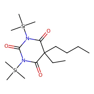 5-Butyl-5-ethyl-1,3-bis(trimethylsilyl)-2,4,6(1H,3H,5H)-pyrimidinetrione structure