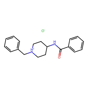 N-(1-Benzylpiperidin-4-yl)benzenecarboximidic acid--hydrogen chloride (1/1) structure