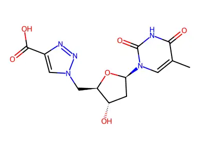 Thymidine, 5'-(4-carboxy-1H-1,2,3-triazol-1-yl)-5'-deoxy- structure