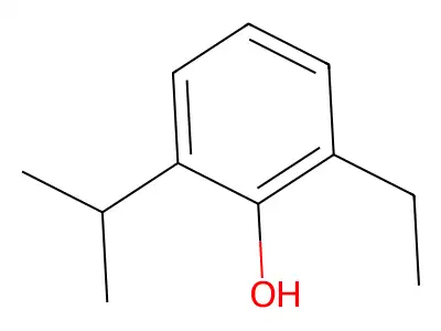Phenol, 2-ethyl-6-isopropyl- structure