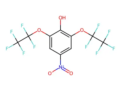4-Nitro-2,6-di(1,1,2,2,2-pentafluoroethoxy)phenol structure