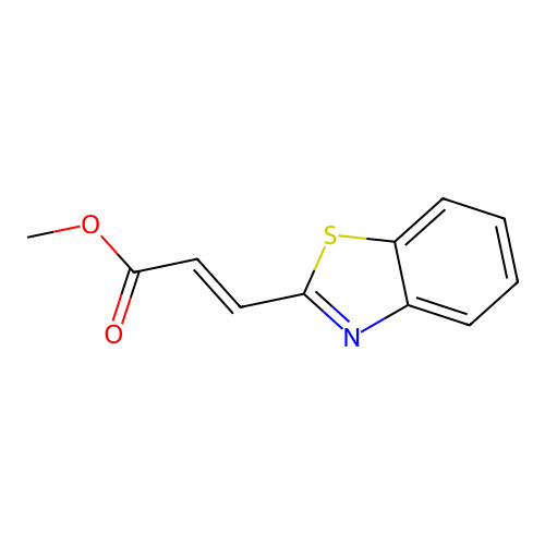 methyl (E)-3-(1,3-benzothiazol-2-yl)prop-2-enoate structure