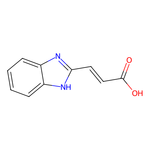 (E)-3-(1H-benzo[d]imidazol-2-yl)acrylic acid structure