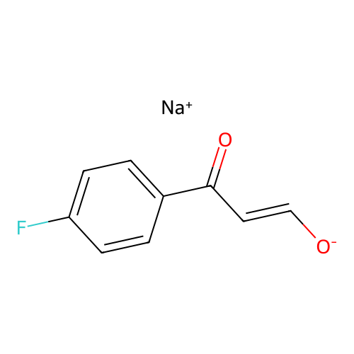 sodium (1E)-3-(4-fluorophenyl)-3-oxoprop-1-en-1-olate structure
