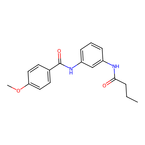 N-[3-(丁酰氨基)苯基]-4-甲氧基苯甲酰胺 structure