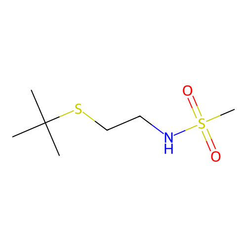 N-[2-(tert-butylsulfanyl)ethyl]methanesulfonamide structure