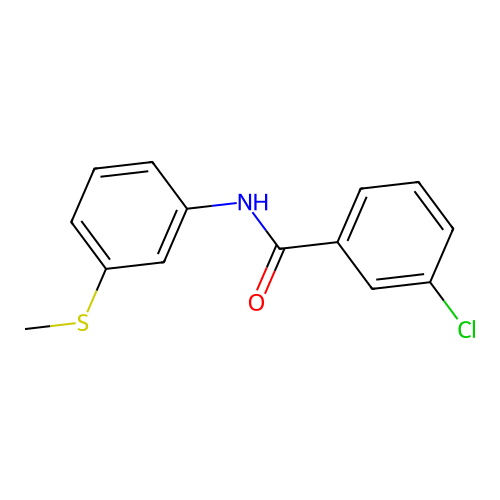 3-chloro-N-(3-methylsulfanylphenyl)benzamide structure