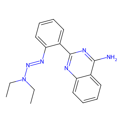 2-{2-[(1e)-3,3-Diethyltriaz-1-en-1-yl]phenyl}quinazolin-4-amine structure