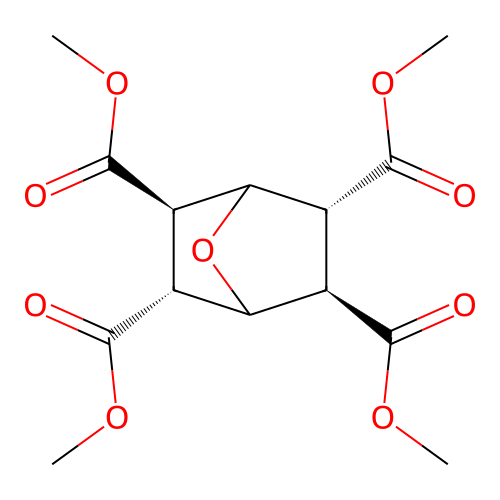tetramethyl (2R,3R,5R,6R)-7-oxabicyclo[2.2.1]heptane-2,3,5,6-tetracarboxylate structure