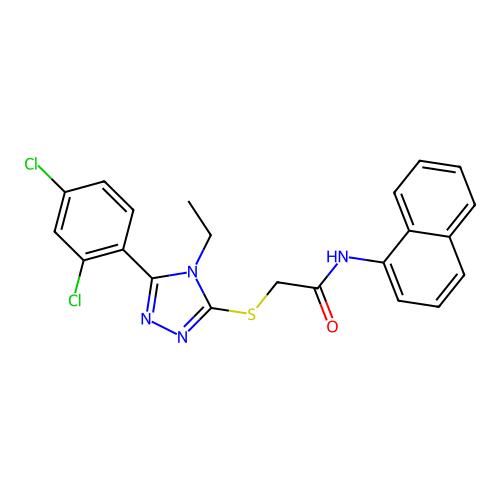 2-{[5-(2,4-dichlorophenyl)-4-ethyl-4H-1,2,4-triazol-3-yl]sulfanyl}-N-(naphthalen-1-yl)acetamide structure