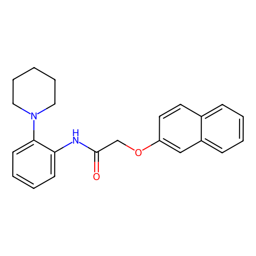2-(naphthalen-2-yloxy)-N-[2-(piperidin-1-yl)phenyl]acetamide structure