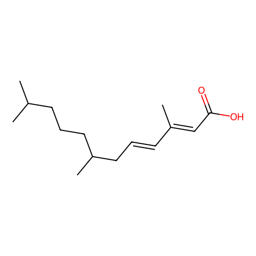 2,4-Dodecadienoic acid, 3,7,11-trimethyl-, (2E,4E)- structure