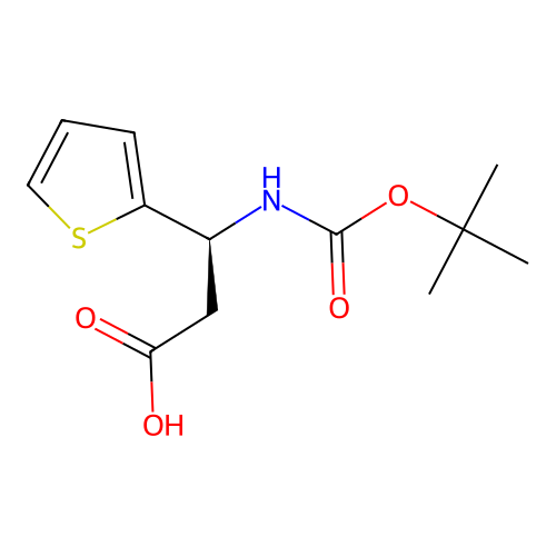 Boc-(S)-3-Amino-3-(2-thienyl)-propionic acid structure
