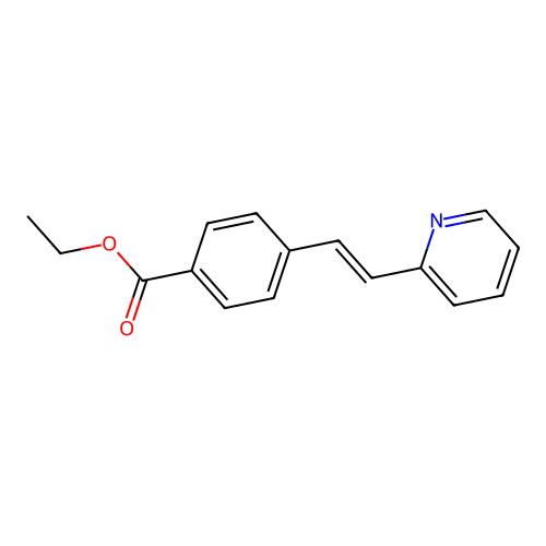 ethyl 4-[(E)-2-(pyridin-2-yl)ethenyl]benzoate structure