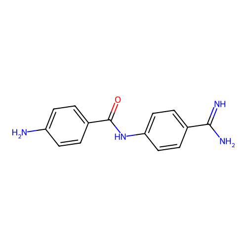 4-Aminobenzoic acid 4'-amidinoanilide structure