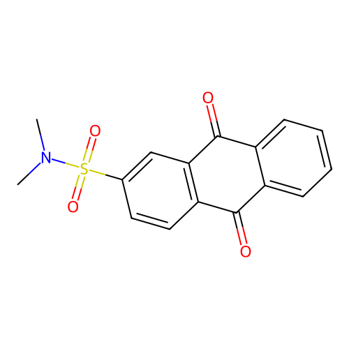 N,N-dimethyl-9,10-dioxoanthracene-2-sulfonamide structure
