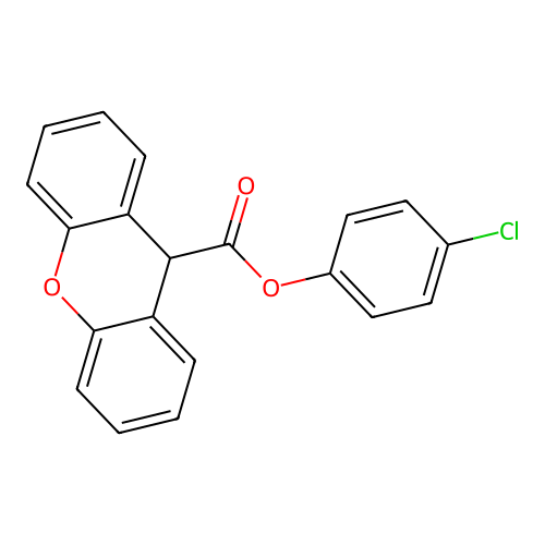 4-chlorophenyl 9H-xanthene-9-carboxylate structure