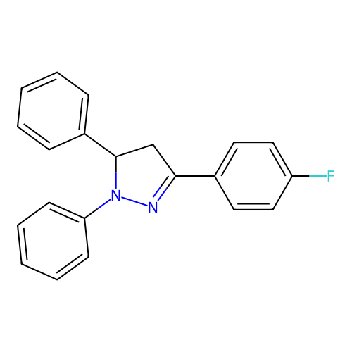 3-(4-fluorophenyl)-1,5-diphenyl-4,5-dihydro-1H-pyrazole structure