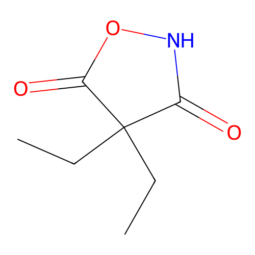4,4-Diethyl-3,5-isoxazolidinedione structure