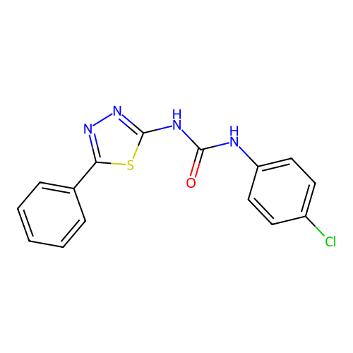 1-(4-Chlorophenyl)-3-(5-phenyl-1,3,4-thiadiazol-2-yl)urea structure