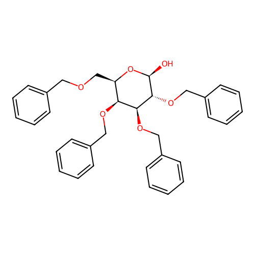 (2R,3R,4S,5S,6R)-3,4,5-tris(phenylmethoxy)-6-(phenylmethoxymethyl)oxan-2-ol structure