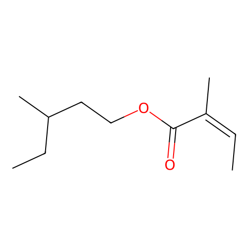 2-Butenoic acid, 2-methyl-, 3-methylpentyl ester, (2Z)- structure