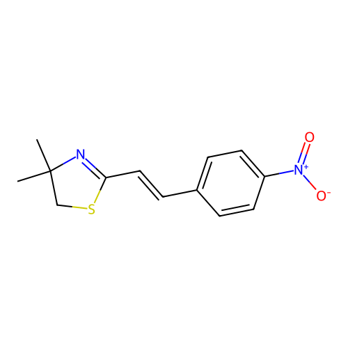 Thiazole, 4,5-dihydro-4,4-dimethyl-2-(2-(4-nitrophenyl)ethenyl)- structure