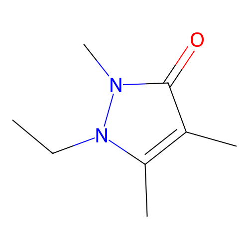 2-Ethyl-1,3,4-trimethyl-3-pyrazolin-5-one structure