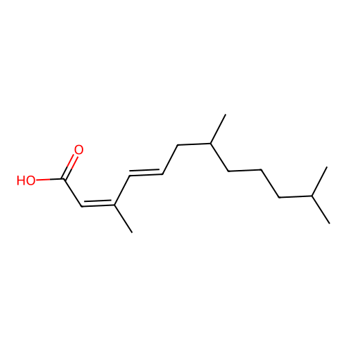 2,4-Dodecadienoic acid, 3,7,11-trimethyl-, (2Z,4E)- structure