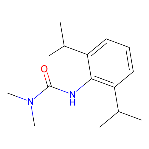 N'-(2,6-diisopropylphenyl)-N,N-dimethylurea structure
