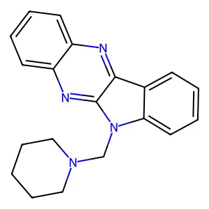 6-(Piperidin-1-ylmethyl)indolo[3,2-b]quinoxaline structure