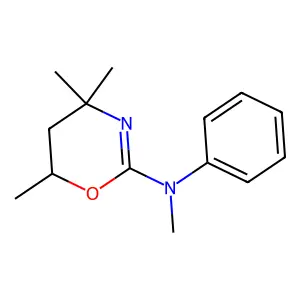 4H-1,3-Oxazin-2-amine, 5,6-dihydro-N,4,4,6-tetramethyl-N-phenyl- structure