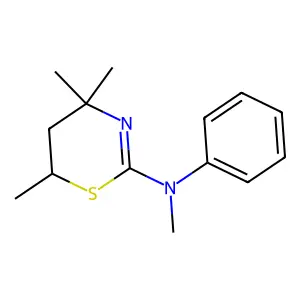 4H-1,3-Thiazin-2-amine, 5,6-dihydro-N,4,4,6-tetramethyl-N-phenyl- structure