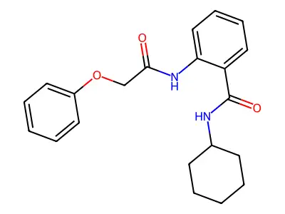N-cyclohexyl-2-[(2-phenoxyacetyl)amino]benzamide structure